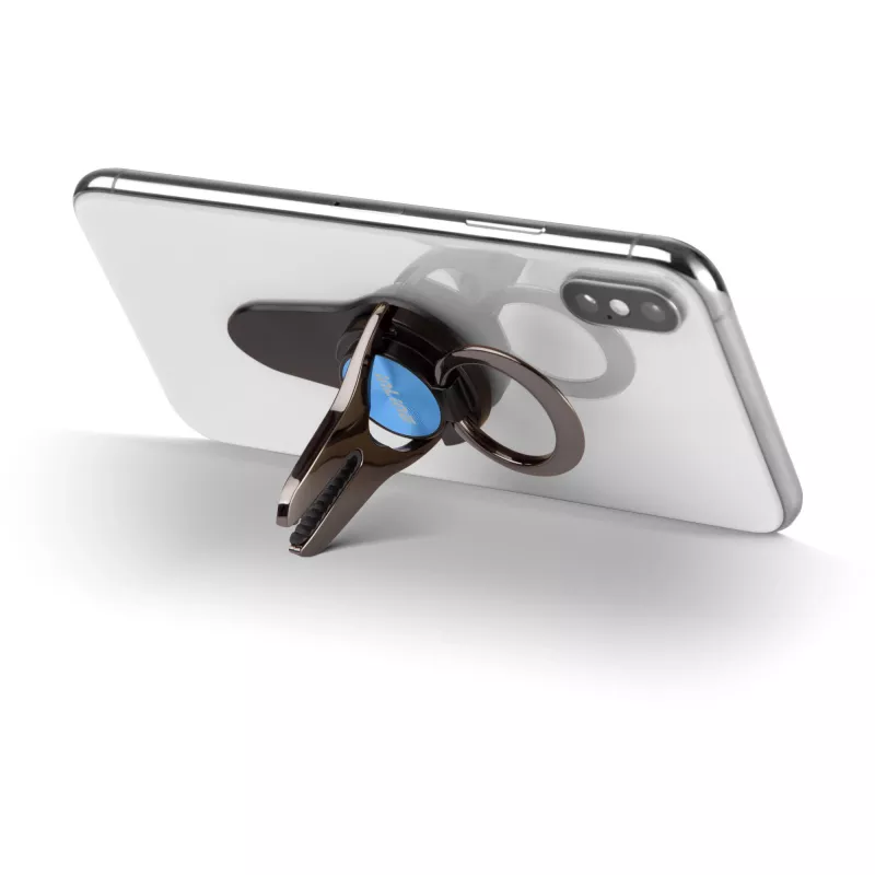 Suporte de automóvel 3-em-1 para smartphone InLine, suporte, anel para dedo, azul