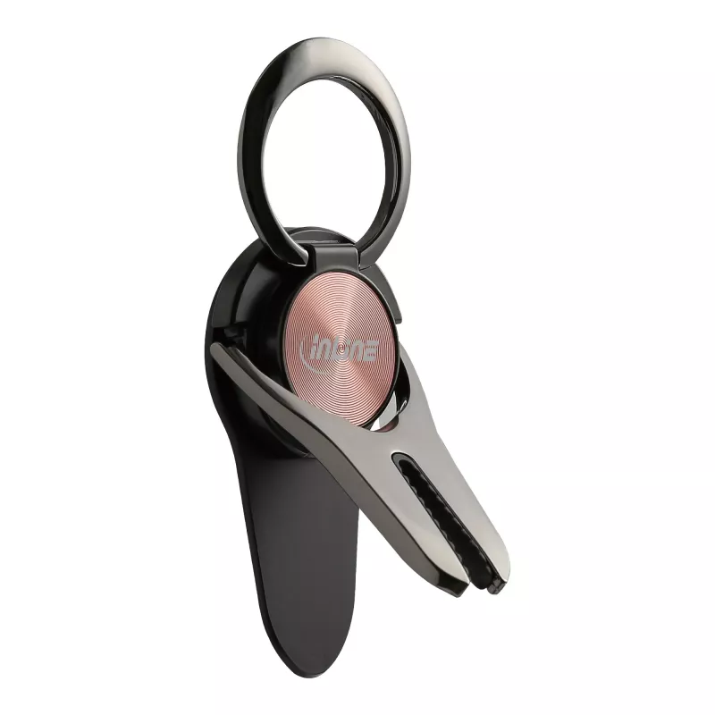 Suporte de automóvel 3-em-1 para smartphone InLine, suporte, anel para dedo, ouro rosa