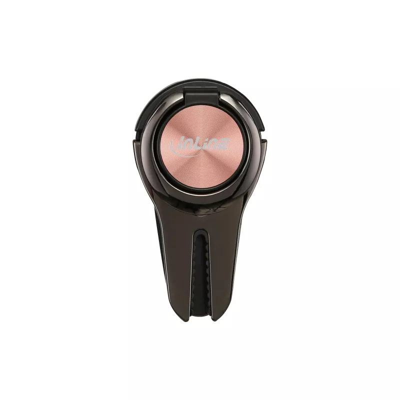 Suporte de automóvel 3-em-1 para smartphone InLine, suporte, anel para dedo, ouro rosa