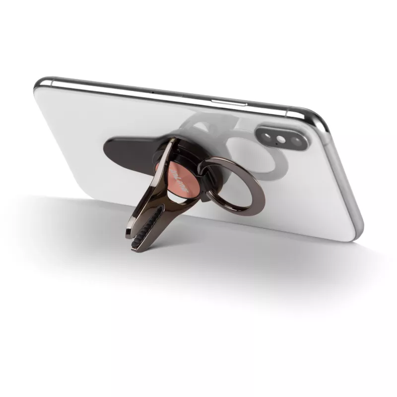 Suporte de automóvel 3-em-1 para smartphone InLine, suporte, anel para dedo, ouro rosa