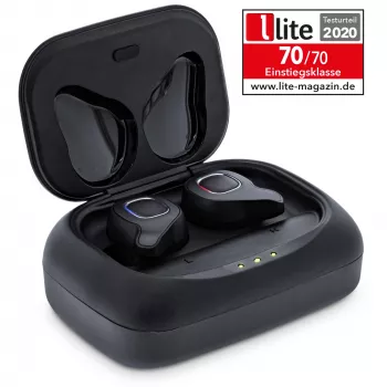 InLine PURE Air TWS, auscultadores in-ear Bluetooth com estojo Qi e powerbank