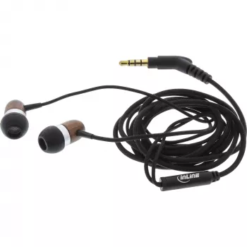 Auscultadores InLine woodin-ear headset in-ear