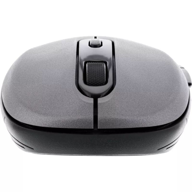 Rato InLine 3-em-1, Bluetooth + 2x 2,4 GHz, 5 botões, ótico, cinzento/preto