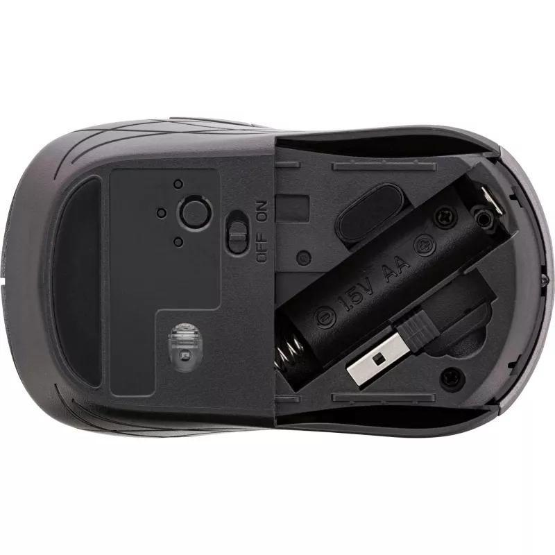 Rato InLine 3-em-1, Bluetooth + 2x 2,4 GHz, 5 botões, ótico, cinzento/preto