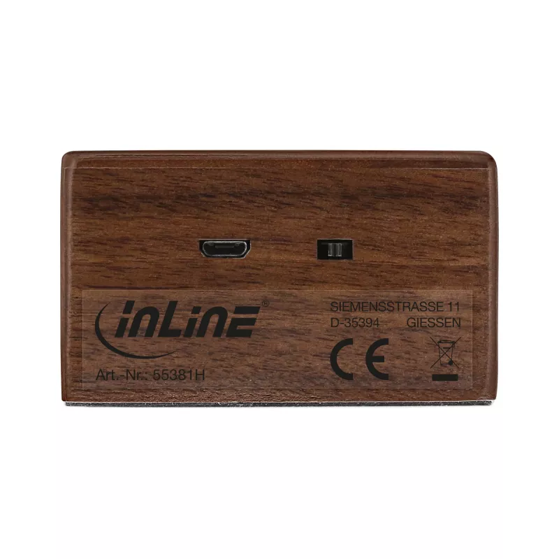 InLine woodbrick, altifalante de indução em caixa de madeira verdadeira