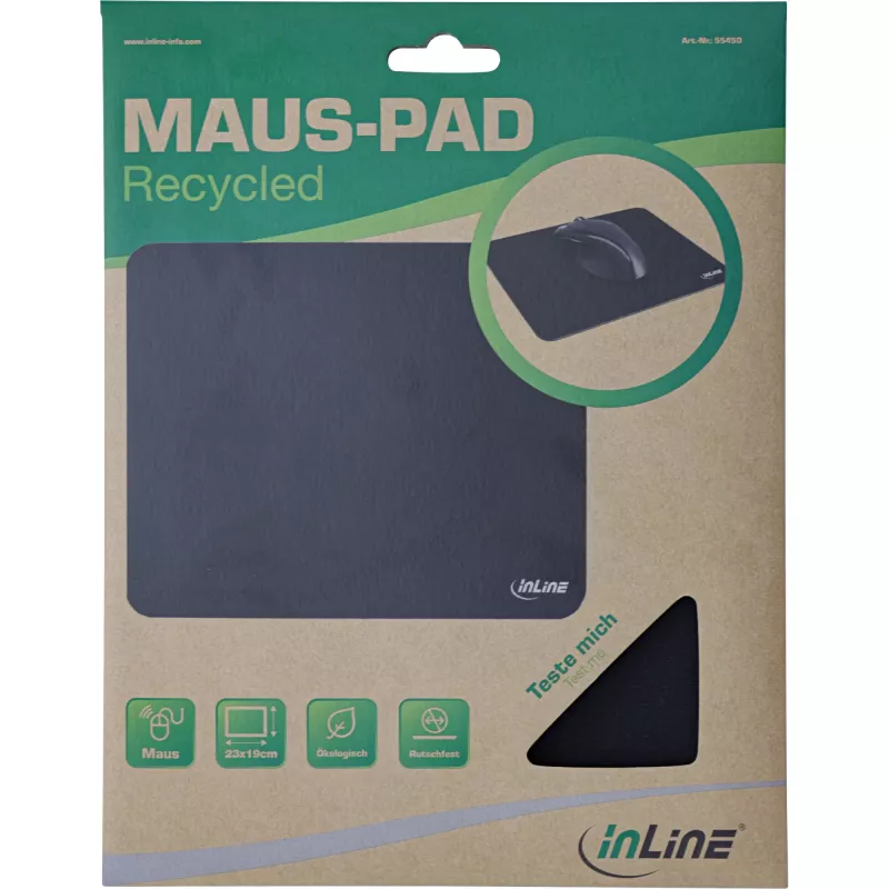 Tapete de rato InLine reciclado 230x190x3mm