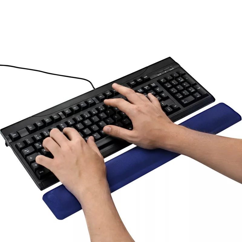 InLine Apoio de pulso em gel para teclado, azul, 464x60x23 mm
