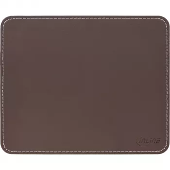 Tapete de rato InLine Premium pele PU 255x220x3mm castanho