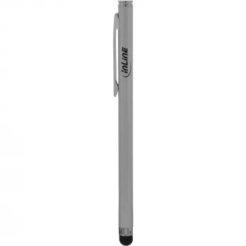 Stylus InLine, caneta para ecrãs táteis de smartphone e tablet, prateado