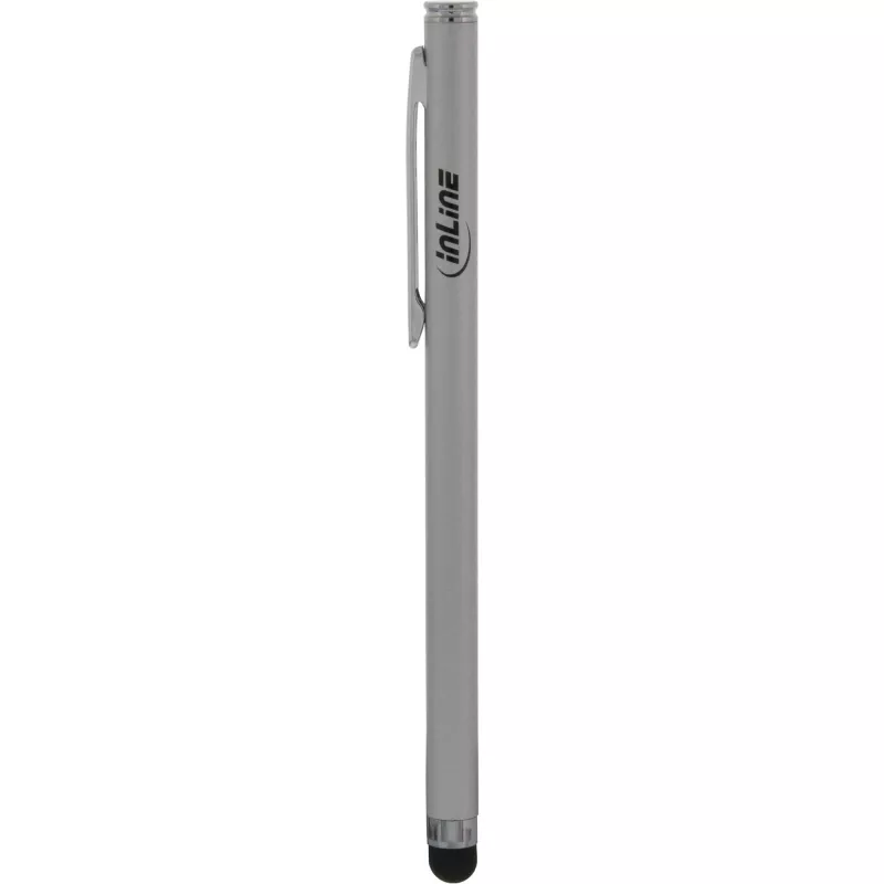 Stylus InLine, caneta para ecrãs táteis de smartphone e tablet, prateado