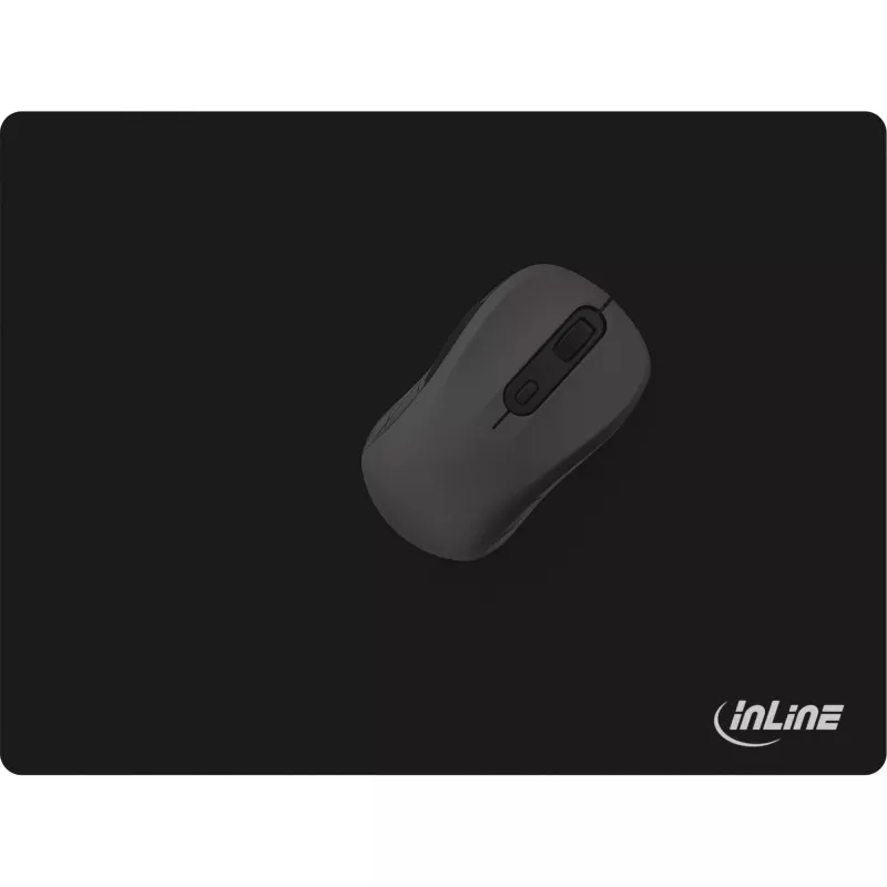 Tapete de rato InLine, tapete gaming macio, 350x260x3mm, preto