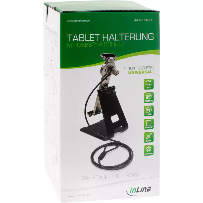 Suporte de bloqueio universal para tablet InLine para 7