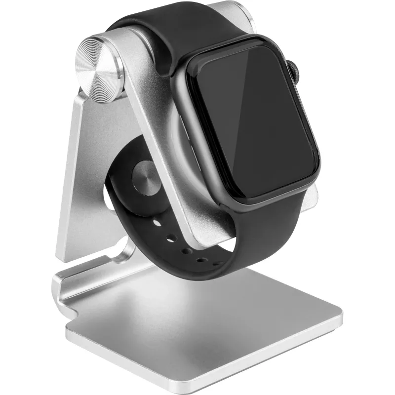 Suporte InLine em alumínio para Apple Watch prateado
