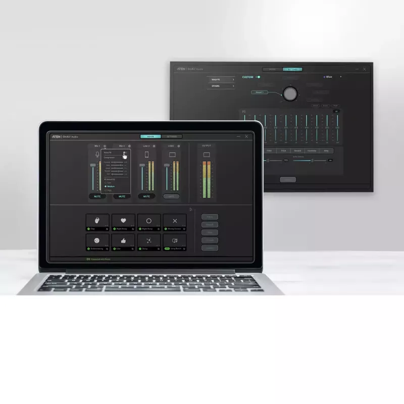 Misturadora de áudio ATEN MicLIVE 6-CH 6 canais 24 Bit 96 kHz