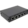Comutador RJ45 manual InLine 1 para 4, 5x conector fêmea RJ45 Fast Ethernet