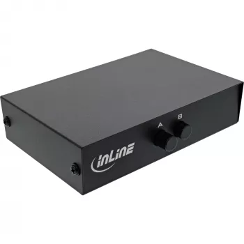 Comutador série manual InLine 2 portas RS232 Sub-D 9 pinos com fios