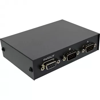 Comutador série manual InLine 2 portas RS232 Sub-D 9 pinos com fios