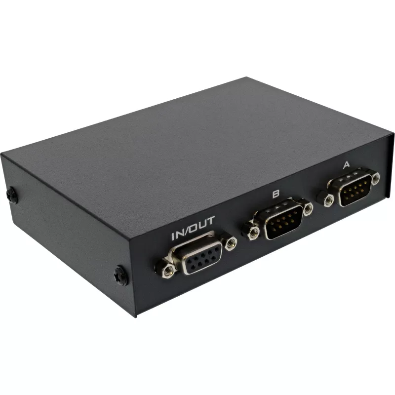 Comutador série manual InLine 2 portas RS232 Sub-D 9 pinos com fios