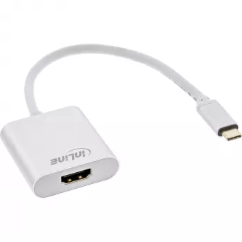 Conversor de vídeo USB InLine, ficha USB-C para conector fêmea HDMI (DP Alt Mode) 4K/60Hz
