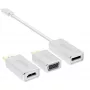 Conjunto de conversores de vídeo USB InLine 6-em-1, 4K/60Hz prateado