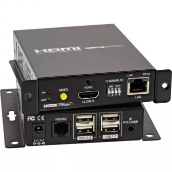 Extensor KVM InLine 64601 4K HDMI USB sobre IP até 100 m