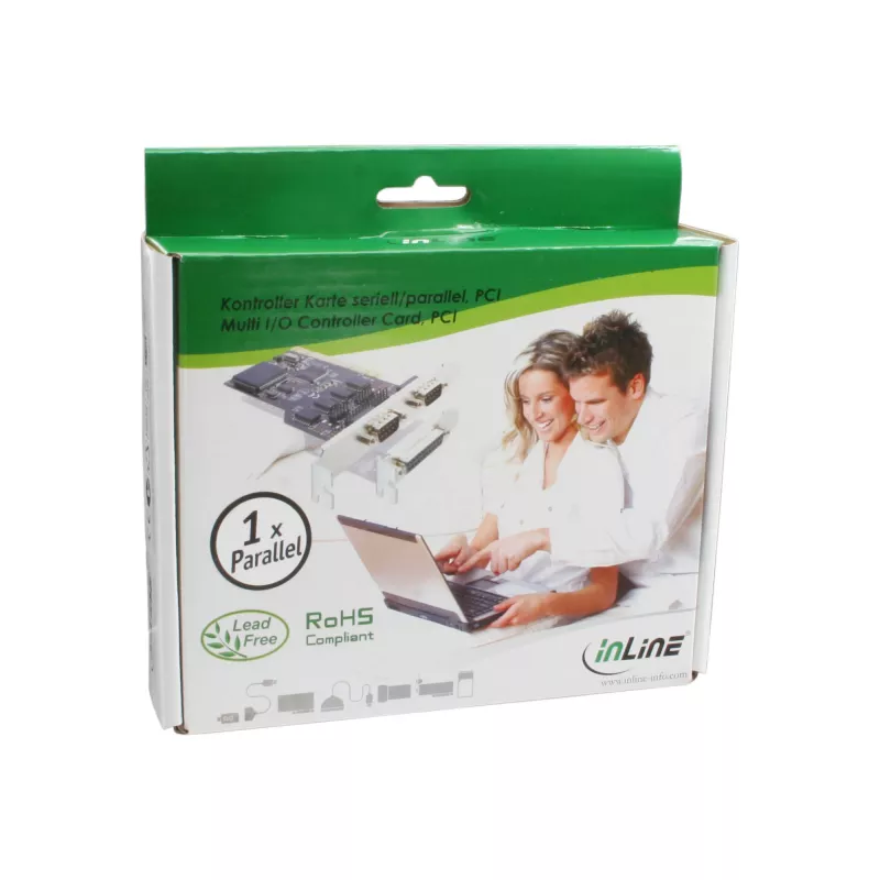 Placa controladora PCI Multi I/O InLine 1 porta paralela 25 pinos