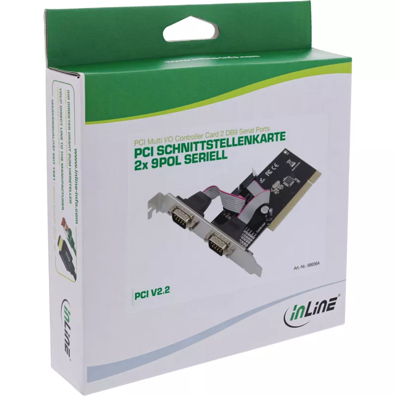 Placa controladora PCI Multi I/O InLine 2 portas série DB9