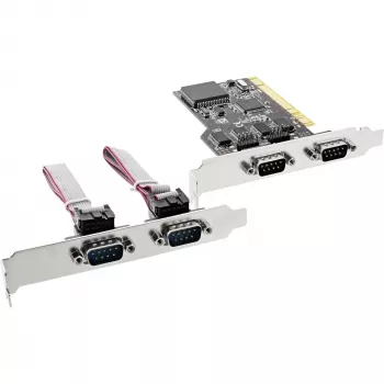 Placa controladora PCI Multi I/O InLine 4 portas série DB9