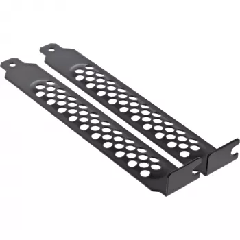 Conjunto de chapas para slots PCI / PCI-E InLine, perfurado, 2 unid., preto