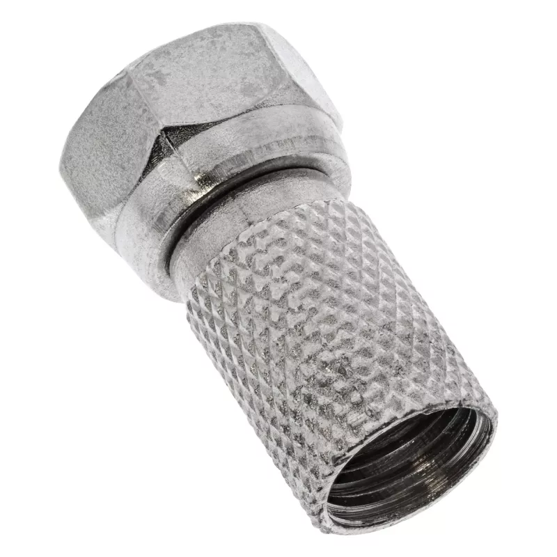 Ficha F macho InLine para cabo coaxial com bainha de 7,5 mm