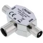 Distribuidor em T de antena InLine para TV 1x conector fêmea coaxial para 2x ficha coaxial 69914