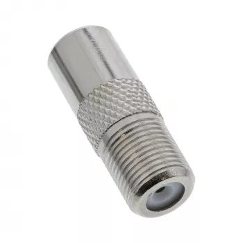 Adaptador coaxial IEC ficha macho antena para conector fêmea F InLine 69915D