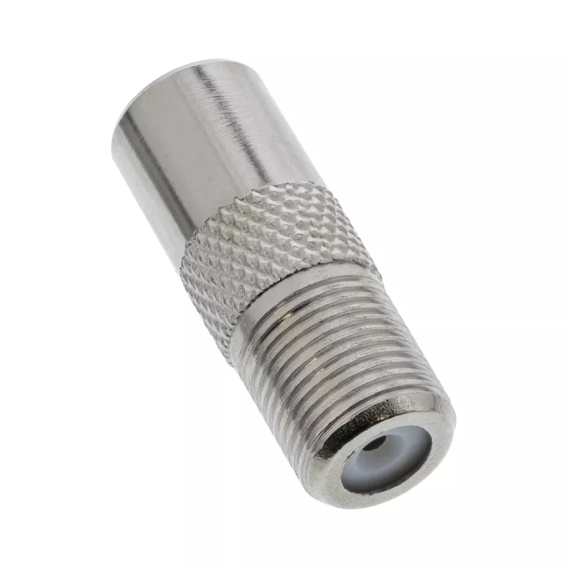 Adaptador coaxial IEC ficha macho antena para conector fêmea F InLine 69915D