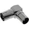 Adaptador coaxial de antena InLine IEC ficha macho para conector fêmea em ângulo metal 69915M