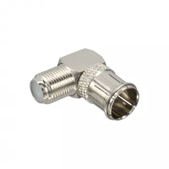 Adaptador InLine F-Quick ficha macho SAT para conector fêmea F SAT em ângulo 69923W