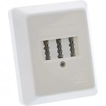 Tomada telefónica de superfície InLine TAE-N/F/N (alemão)