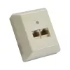 Tomada de parede ISDN InLine 2x conector fêmea RJ45 2x 8 portas 69988B