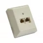 Tomada de parede ISDN InLine 2x conector fêmea RJ45 2x 8 portas 69988B