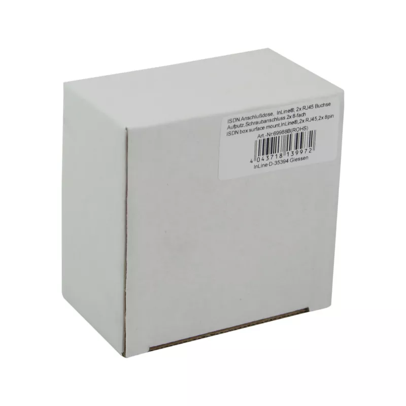 Tomada de parede ISDN InLine 2x conector fêmea RJ45 2x 8 portas 69988B