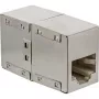 Adaptador Cat.5e InLine totalmente blindado metal 2x RJ45 conector fêmea-fêmea direto
