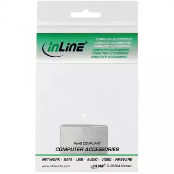 Acoplador de cabo de rede Cat.5e InLine 2x conector fêmea RJ45 blindado reto