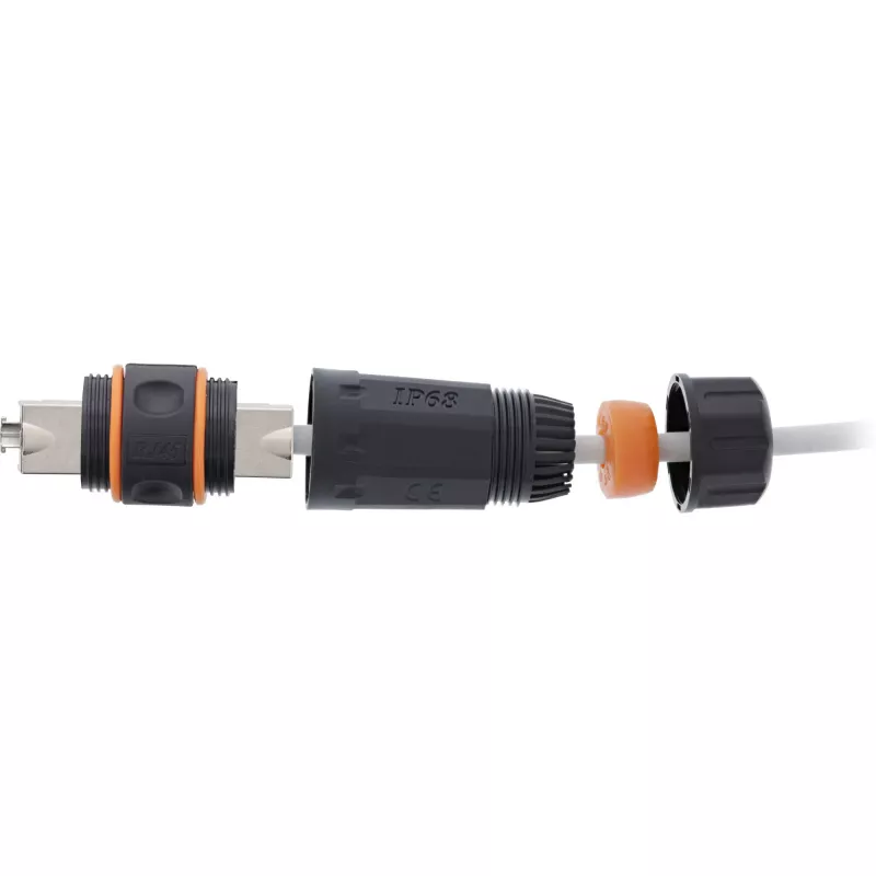 Conector exterior InLine Cat.6A à prova de água IP68 69992W