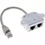 Adaptador em T ISDN Cat.5e InLine ficha macho RJ45 para 2x conector fêmea RJ45 15cm