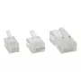 Ficha modular InLine 4P4C RJ10 para cravar em cabo plano, 10 unid.