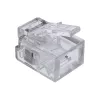 Ficha modular InLine 6P4C RJ11 para cravar em cabo redondo, 10 unid.