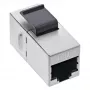 Módulo RJ45 InLine conector fêmea-para-fêmea SNAP-In Cat.6 STP, preto/prateado