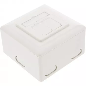 Tomada de parede InLine 75602K, montagem de superfície ou embutir, 2x RJ45 vertical