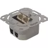 Tomada de parede InLine 75602K, montagem de superfície ou embutir, 2x RJ45 vertical