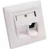 Conjunto de moldura InLine para 2x RJ45 conector fêmea/inserto LSA, Keystone SNAP-In, RAL9010
