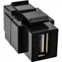 Módulo Snap-In USB 2.0 InLine, USB 2.0 A conector fêmea/fêmea, caixa branca
